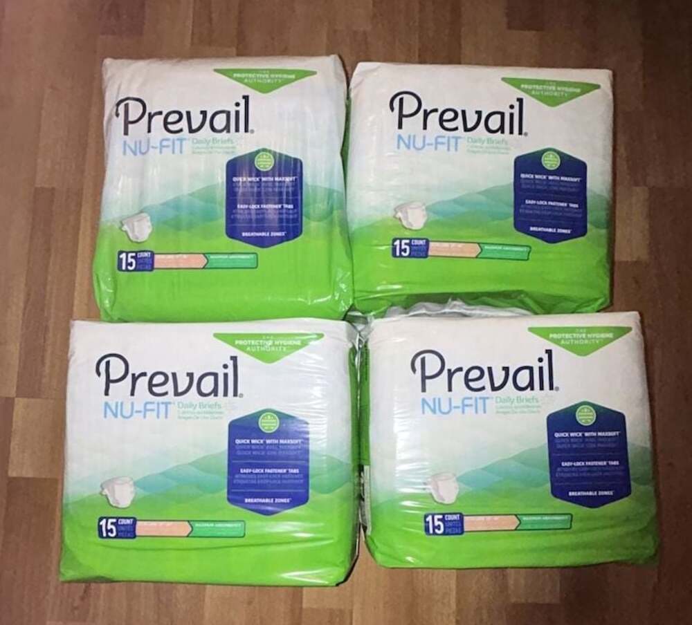 Prevail Nu-Fit Extra Large Daily Briefs Incontinence Adult Diapers, 60 Count (4